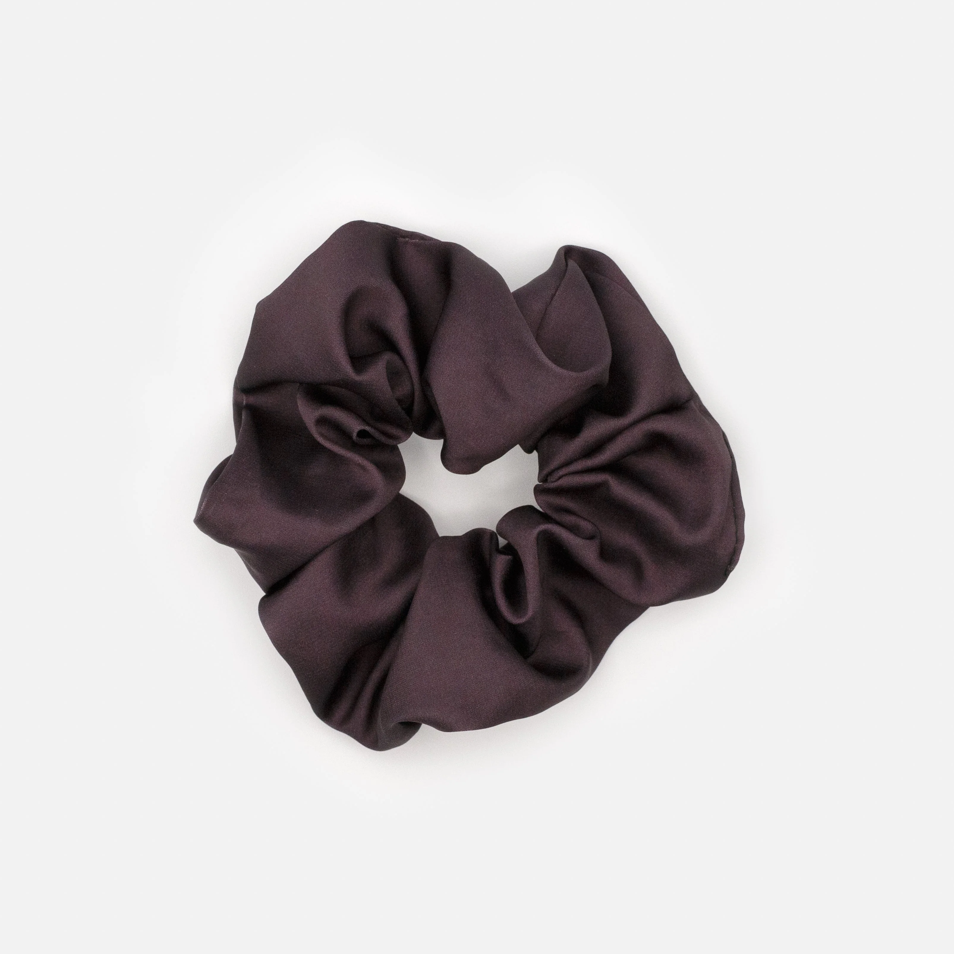 Trio de chouchous satinés bleu pâle, mauve foncé & à motif - Image 3