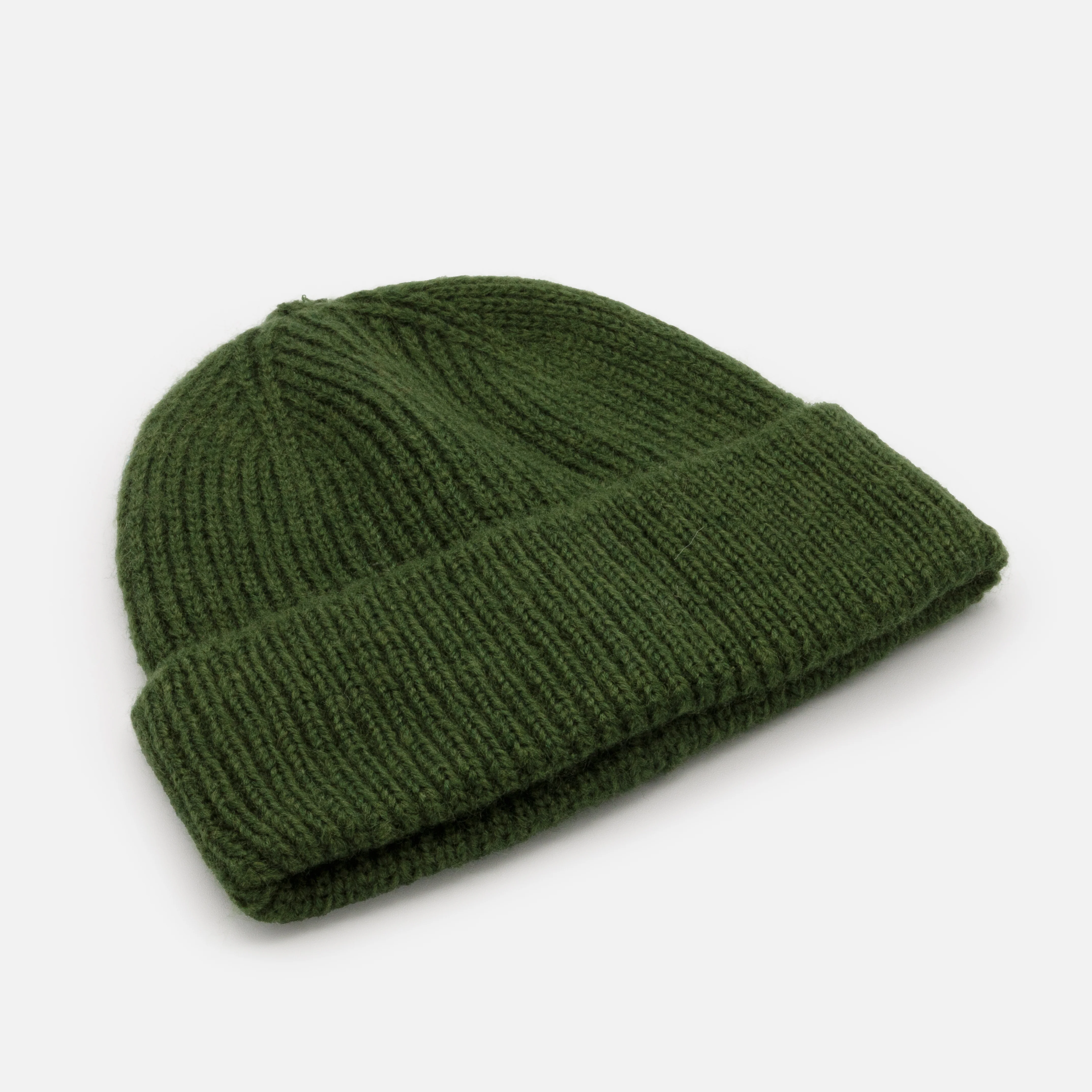 Tuque vert kaki en tricot Ă petites mailles - Image 2